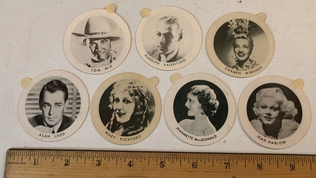 Dixies Dainty Cup Ice Cream Lids Movie Stars Cowboy Actor Actress Hollywood Lot