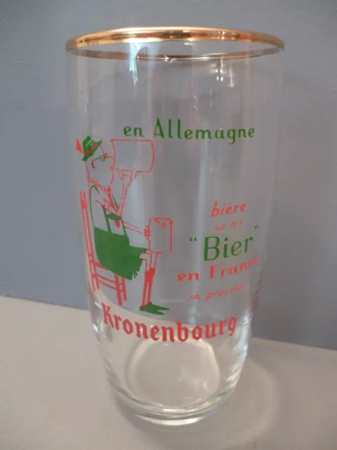 Verre a bière ancien "KRONENBOURG" série des nations: Allemagne