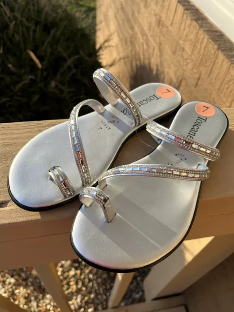 Toscanella discount silver sandals
