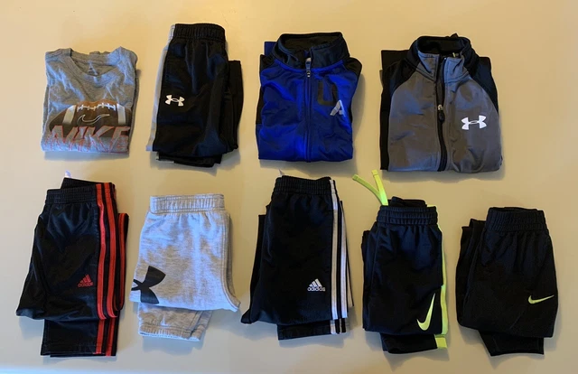 Nike + Under Armour + Adidas Boys Pants & Jackets Lot - Size 7-7 Long