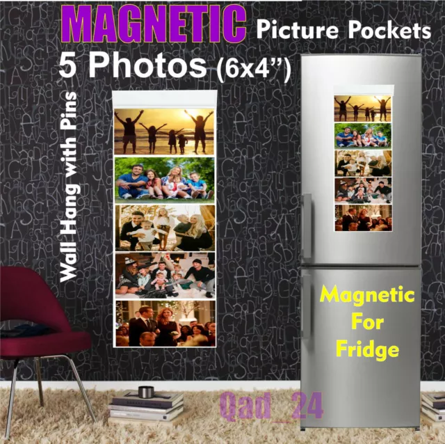 MINI Bild Tasche magnetisch hängen 5 Foto Wand Galerie Rahmen Kühlschrank Weihnachtsgeschenk
