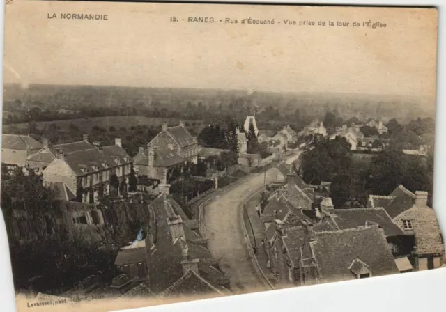 CPA RANES - Rue d'écouché-Vue prise de la tour de l'Église (138698)