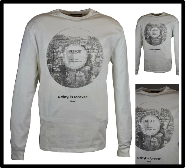 t shirt da uomo a manica lunga maglia maglietta cotone xxl con stampa girocollo