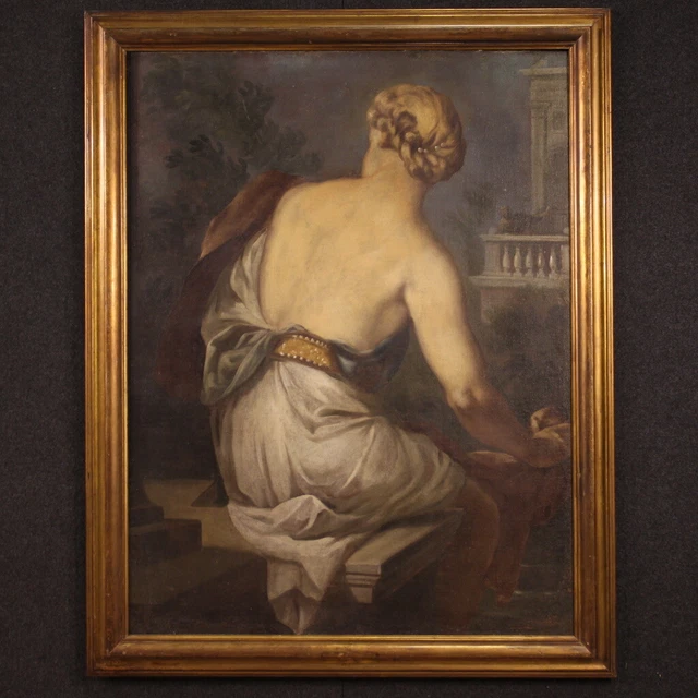 Betsabé banadose pintura antigua oleo sobre lienzo cuadro del siglo XVIII 700
