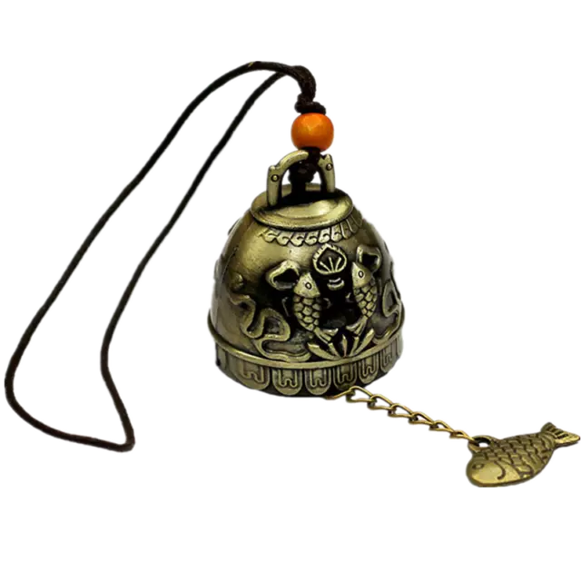 1PC Lucky Blessing Bell Dragon Fish Feng Shui Windchime Garden Home Office Decor