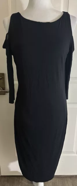 Bailey 44 Women's Cut Out Long Sleeve Mini Dress Black Size Medium