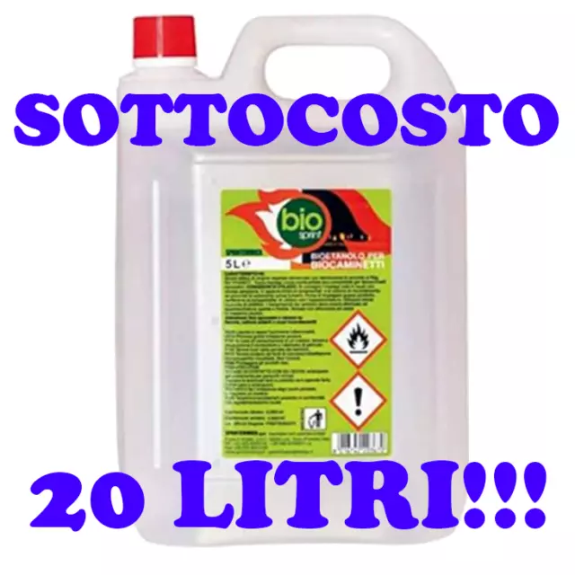 Bioetanolo combustibile liquido inodore 20 LITRI PREZZO OFFERTA!!!!