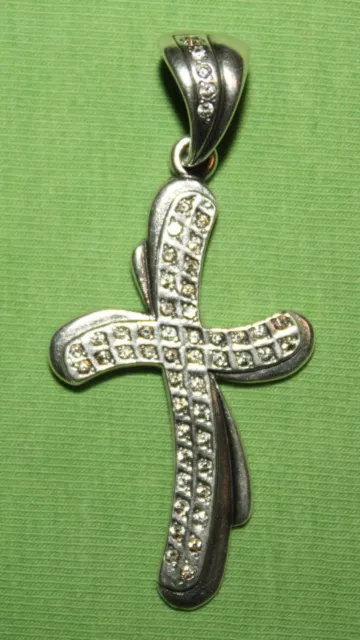 Silver 925 Pectoral Cross Orthodox Church Crosses Vintage Jewelery # 76