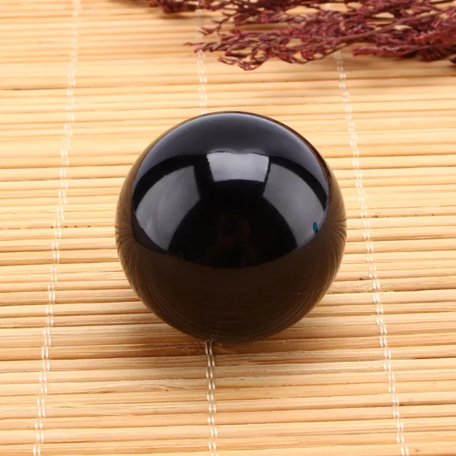 Schwarze Glas-Kugel: Feng Shui Deko 40mm+Ständer DE NED