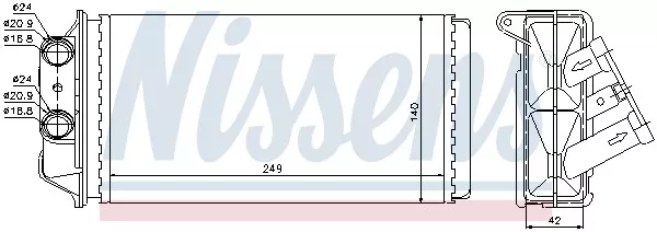 NISSENS 71454 Heat Exchanger, interior heating for FIAT