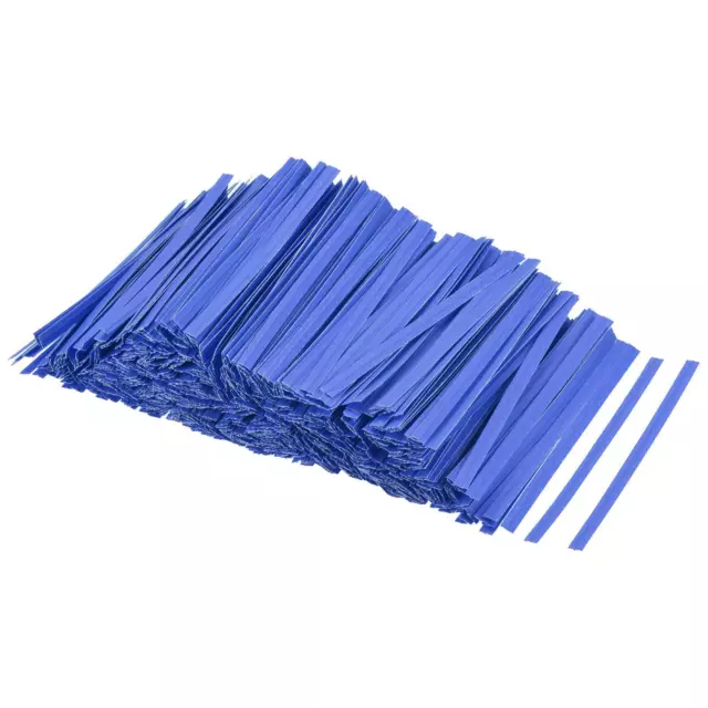 Twist Ties 3.54" Paper Closure Tie for Bread, Candy Blue 1000pcs