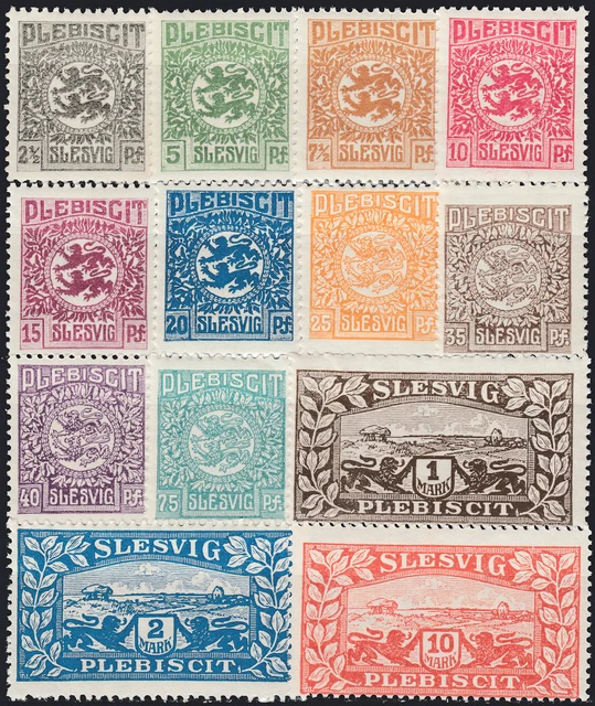 Deutsche Abstimmung Schleswig Nr. 1-12,14 postfrisch ** Deutsche Abstimmung Schleswig Nr. 1-12,14 postfrisch **