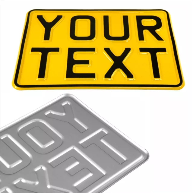 7x5 Novelty Yellow Kids text Age motorcycle Show Pressed number plate bike metal