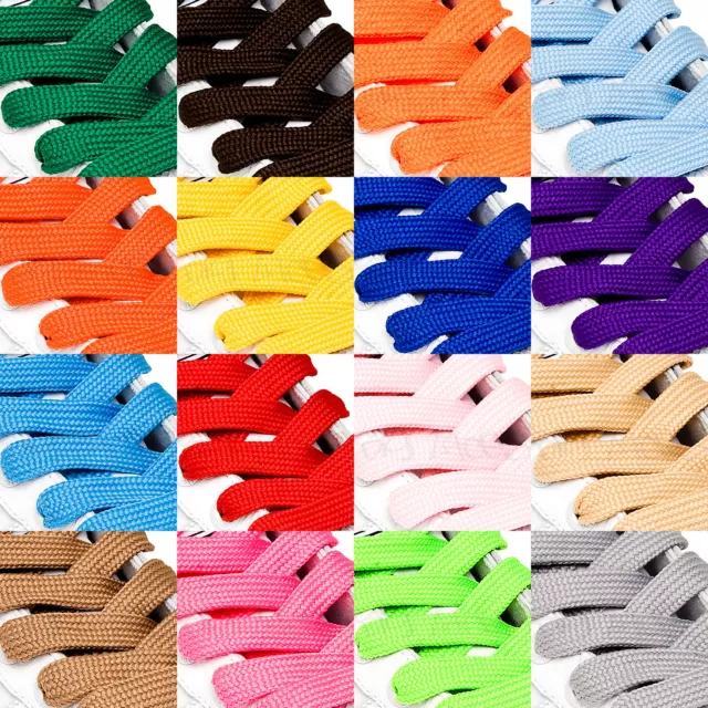 FAT WIDE FLAT SHOE LACES SHOELACES - 11mm wide - FREE UK P&P!