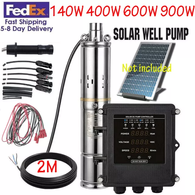 3" MPPT Controller Screw Solar Water Pump Deep Well Submersible Bore Hole Pump