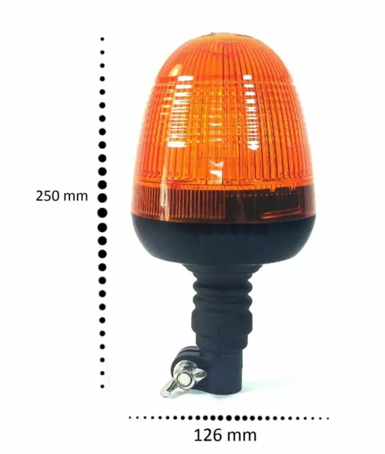 60 LED RUNDUMLEUCHTE Blinklicht Warnleuchte Blitz Orange drehbar