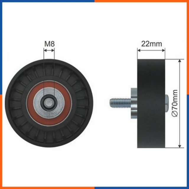 Galet tendeur de courroie d'accessoire pour CITROEN | RT1610, WG1252619, 1223087