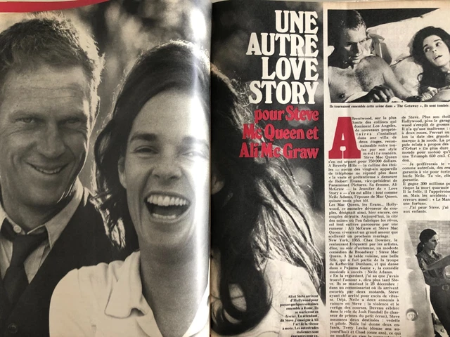ミVintage Clipping ミSTEVE MCQUEEN & ALI MC GRAW: LOVE STORYミSeptember 1972ミ