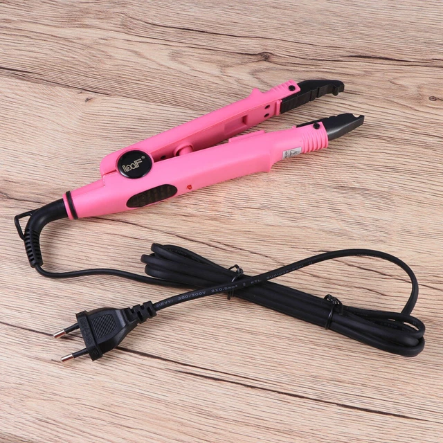 1 pieza máquina de alargamiento de cabello hierro enchufe de fusión de cabello LED temperatura constante