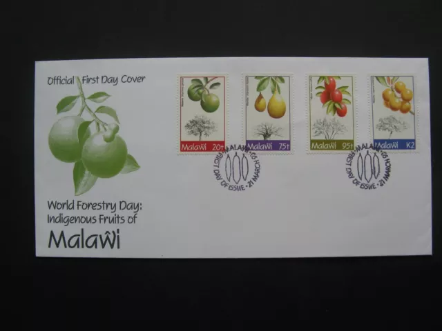 MALAWI, cover FDC 1993, World Forestry Day, food fruit trees