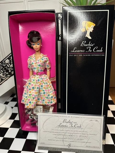 BARBIE LEARNS TO cook brunette Platinum Label RARE 2006 £295.56
