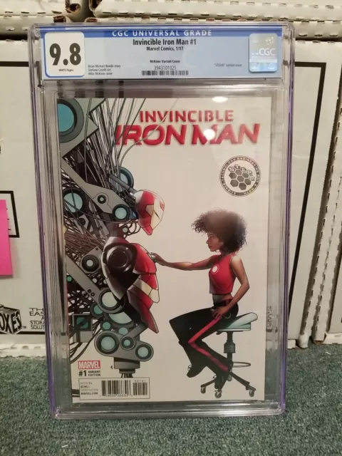 Invincible Iron Man #1 CGC 9.8 McKone Steam Riri Williams Iron Heart