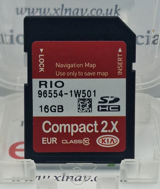 ORIGINAL KIA RIO Satellitennavigation SAT NAV SD Karte 96554 1W501 2,x