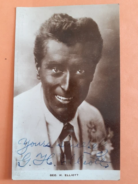 G.h. Elliott - Music Hall Singer & Entertainer - Signed Vintage Album Page / Pic