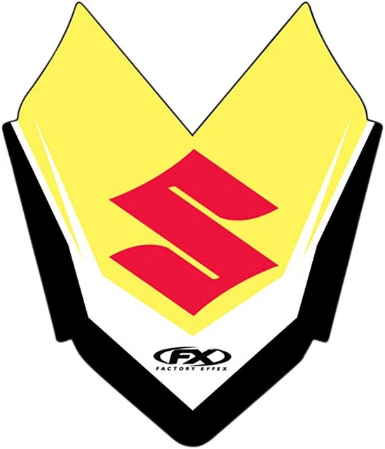 Factory Effex Front Fender Graphics Kit Yellow #19-30416 fits Suzuki RM85/RM80
