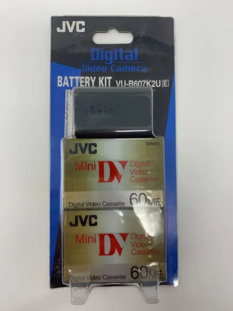 Cámara de video digital JVC VU-B607K2U - 2x casete DVM60 me y 1x batería BN-V607U