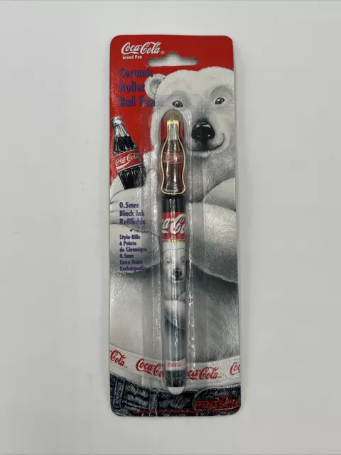 Vintage, Coca-Cola Polar Bear Ceramic Ball Pen, 1996 NOS