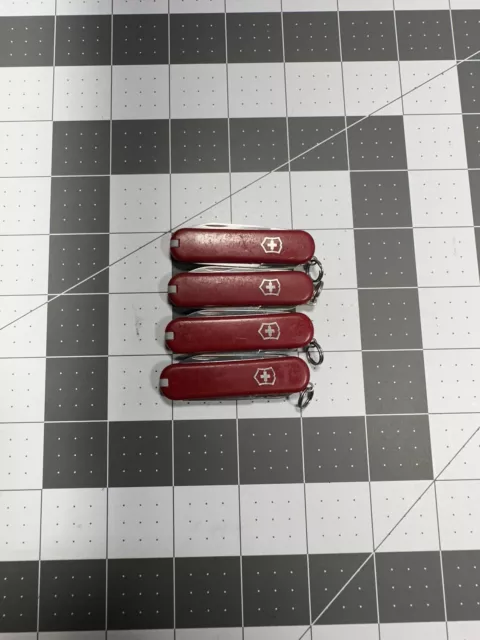 Victorinox Classic SD Swiss Army Knives 58MM Lot Of 4 - Red - Bundle - 6202