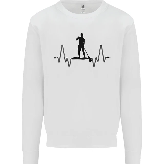 Paddleboard ECG Paddleboarding Pulse Kids Sweatshirt Jumper