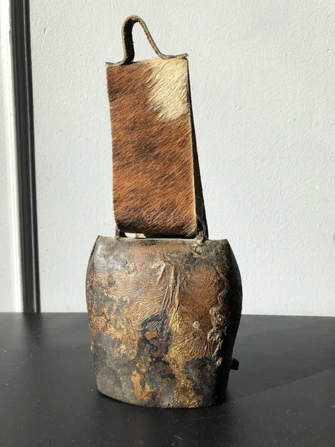 Ancienne Cloche De Vache 9 Cm - Sonnaille Vintage, Objet Déco Rustique