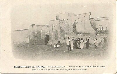 Carte Postale Afrique Maroc Casablanca Porte Du Souk Conduisant Au Camp