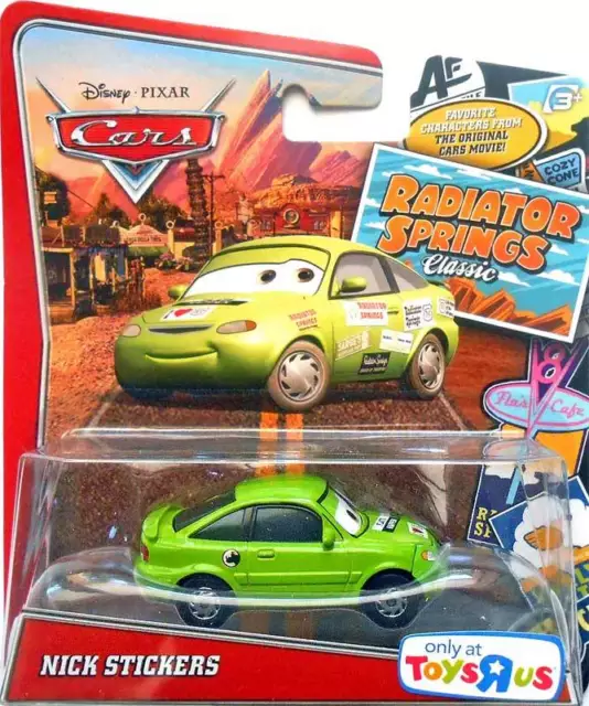 Disney Cars Nick Stickers Radiator Springs Classic Rare Mattel Pixar