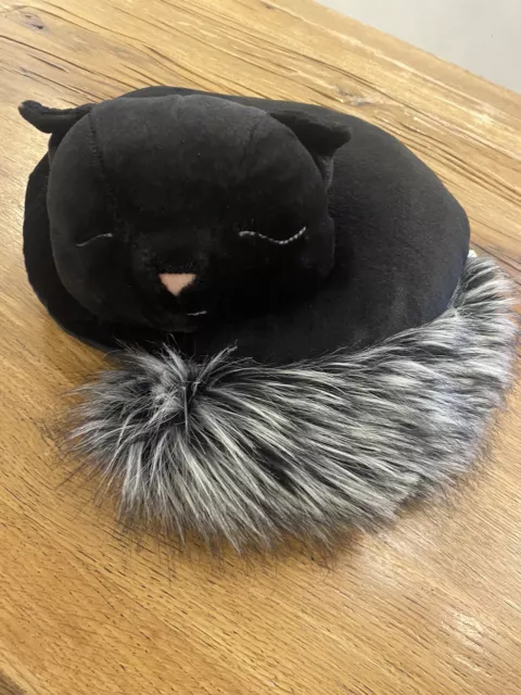 Jellycat Katze Kuscheltier Kopfkissen groß schwarz