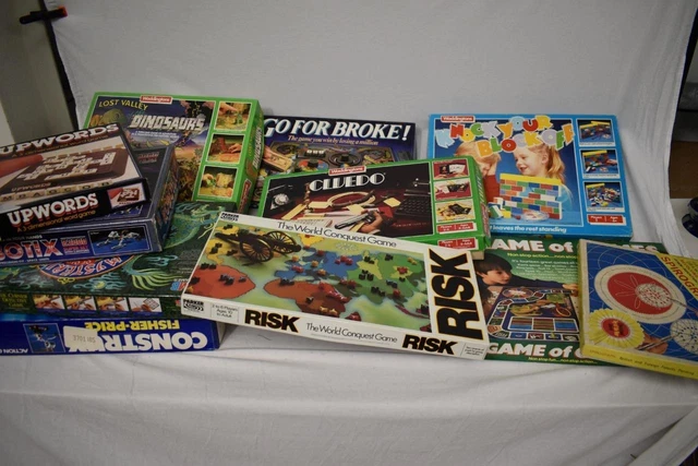 Vintage Games/Board Games Bundle: Monopoly, Cluedo, Risk, Spirograph, Dinosaurs