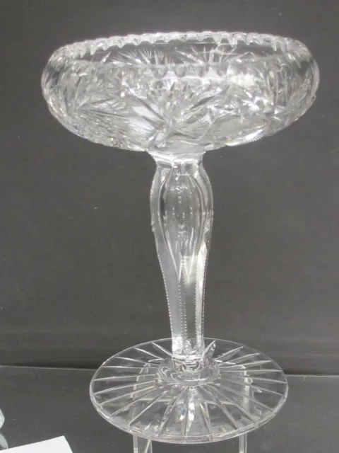 American Brilliant Period Cut Glass compote, Antique