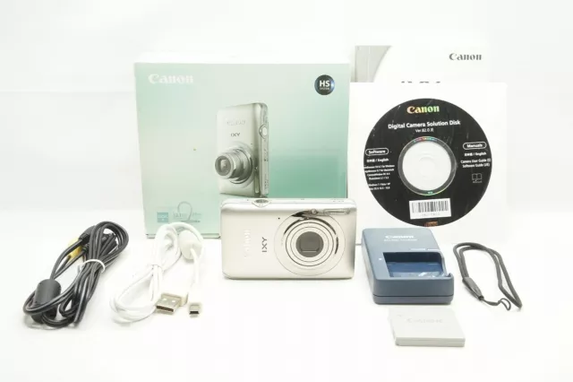 "MINT" Canon IXY 210F 12.1MP Compact Digital Camera silver w/ Box #231005l