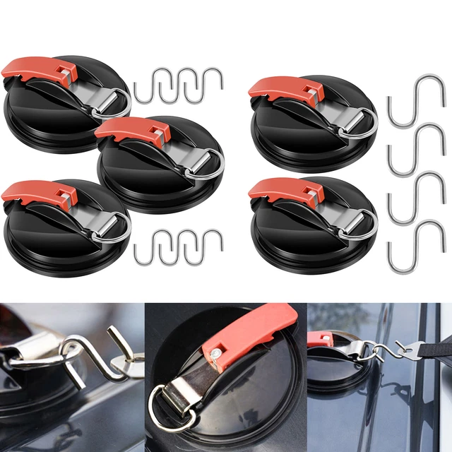 2/3Pcs Suction Cup Hooks Strong Vacuum Car Side Tarp Suction Cup Camping paWNs