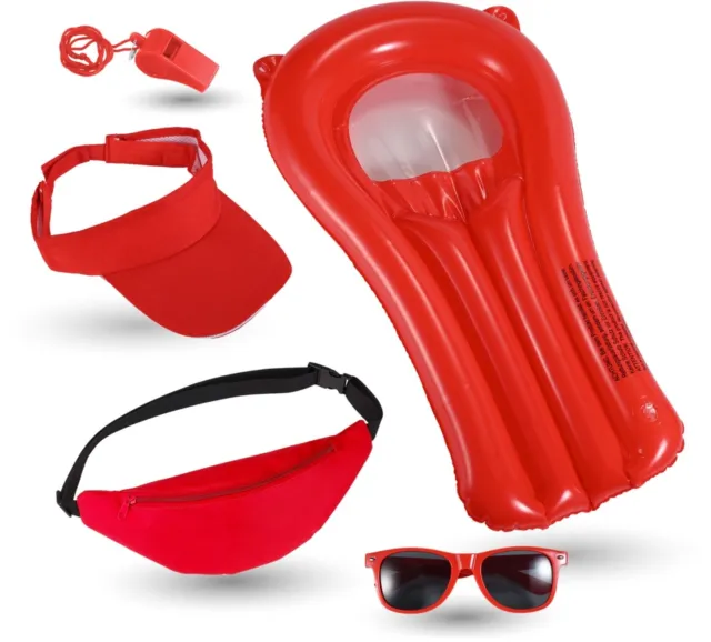 Kostümheld® 5 in 1 Lifeguard Set Baywatch Kostüm für Damen und Herren Fasching
