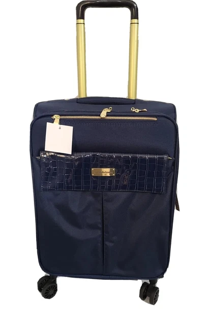 Samantha Brown Croco Detail 22" Spinner Luggage-Navy-NWT