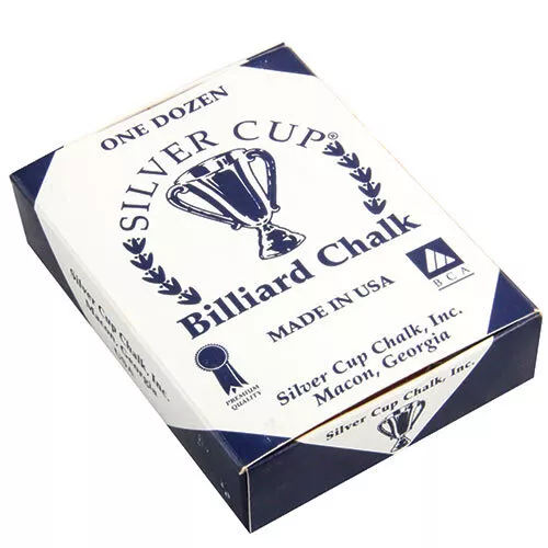 Quality USA Silver Cup Pool Snooker Billiard Cue Tip Table Chalk BURGUNDY 3