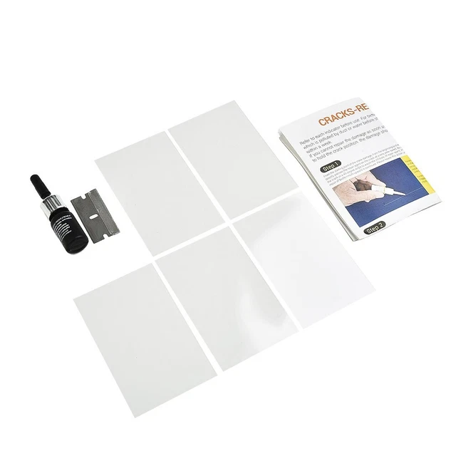 Set strumenti riparazione parabrezza resina con custodia protettiva finestra