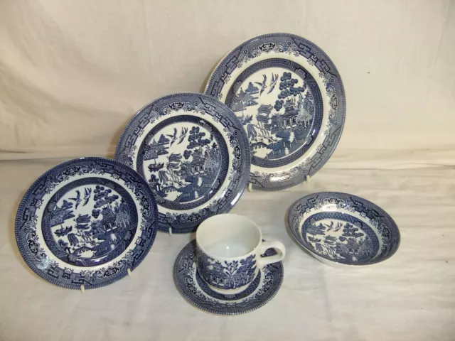 c4 Pottery Churchill England - Willow - dishwasher/microwave safe tableware 7F4A