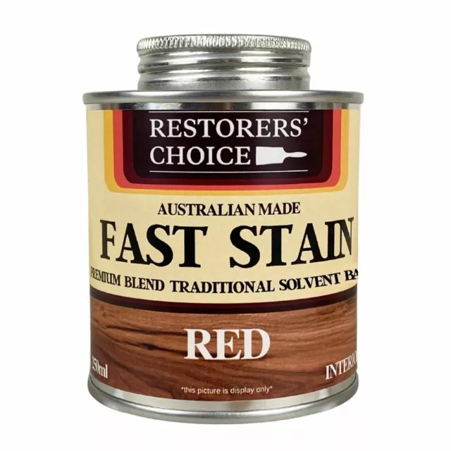 Fast Stain Solvent Based Timber Stain Classic Red Primary Colour 250ml