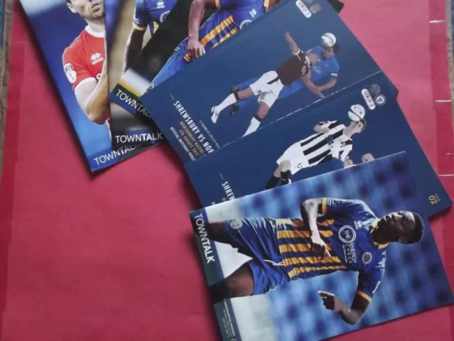 2017/18 Shrewsbury Town Home Programmes Choose From List (2018)