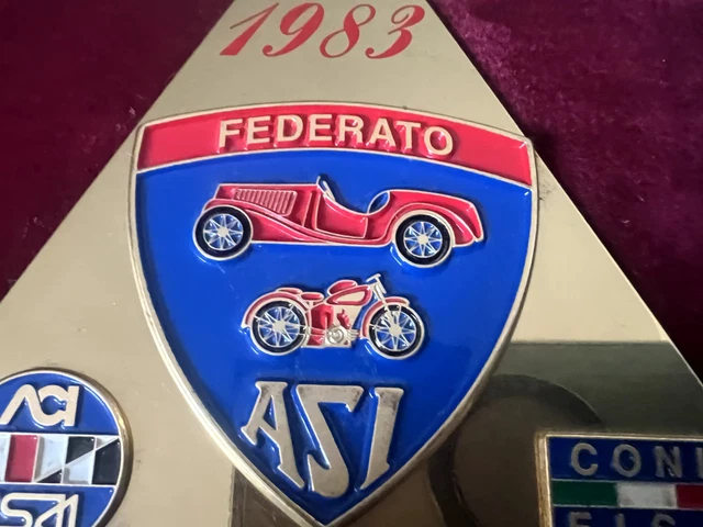 ALASSIO CONCORSO ELEGANZA AUTOMOBILI A.VIII° 1930 PLACCHETTA RADIATORE