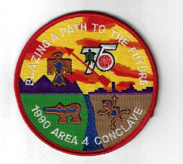 1990 OA Conclave Area 4 Blazing A Path To The Future 75 RED Bdr